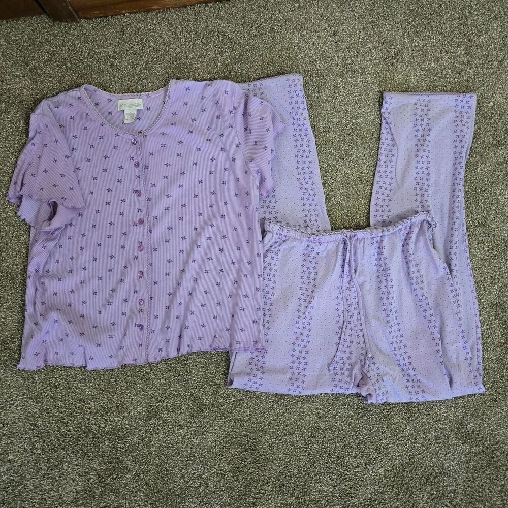 Women's Y2K 2000s Dream Girl Patterned Easy Fit Cotton 2 Piece Pajama Sleep Set